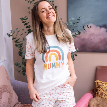 Personalised Organic Women's Rainbow Pyjamas, 2 of 5