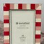 Natalini Pink And White Striped Photo Frame, thumbnail 2 of 4