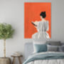 Female Painting Book Reading Art Print, thumbnail 4 of 4