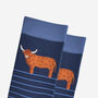 Men's Bamboo Socks Navy Blue Stripe Highland Cow, thumbnail 5 of 5