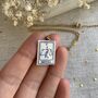 Ceramic Justice Tarot Card Tiny Clay Charm Necklace, thumbnail 7 of 8