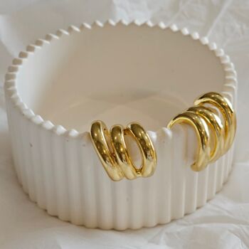 Thick Triple Hoop Earrings, 4 of 5