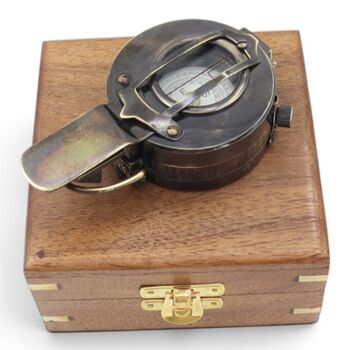 Personalised Gunmetal British Army Prismatic Marching Compass, 9 of 12