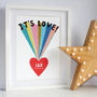 It's Love Personalised Rainbow Wedding Print, thumbnail 3 of 5