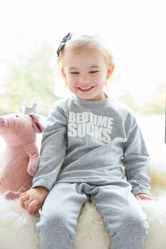 Kids Pyjamas, Cotton Pj's, Kids Gift Idea, Slogan Pj's, 3 of 5