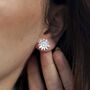 Sterling Silver Daisy Stud Earrings, thumbnail 1 of 8