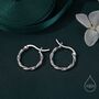 Sterling Silver Braided Huggie Hoops, thumbnail 1 of 10