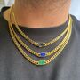 Silver Opal Gemstone Cuban Necklace Chain For Men, thumbnail 12 of 12
