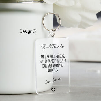 Best Friends Friendship Keyring, Funny Gift For Friend, 4 of 5