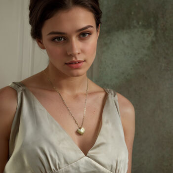 Gold Heart Clamshell Locket Necklace, 2 of 9