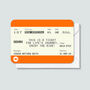 Personalised Train Ticket New Baby Card, thumbnail 2 of 3