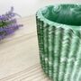 Emerald Green Ridged Storage Pot With Lid, thumbnail 4 of 6