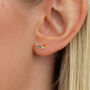 18ct Gold Plated Rainbow Stud Earrings, thumbnail 1 of 6
