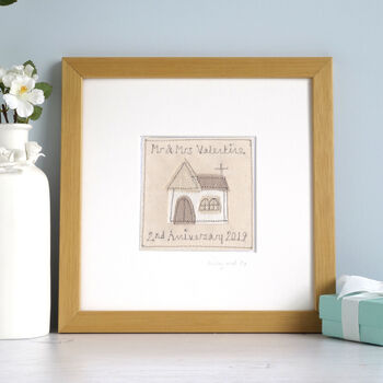 Personalised Church Wedding Or Anniversary Card, 4 of 12