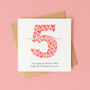 Personalised Watercolour Heart Anniversary Card, thumbnail 2 of 9
