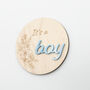 Engraved Baby Boy Announcement Plaque Acrylic, thumbnail 7 of 8