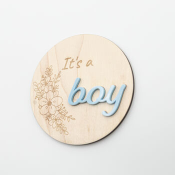 Engraved Baby Boy Announcement Plaque Acrylic, 7 of 8