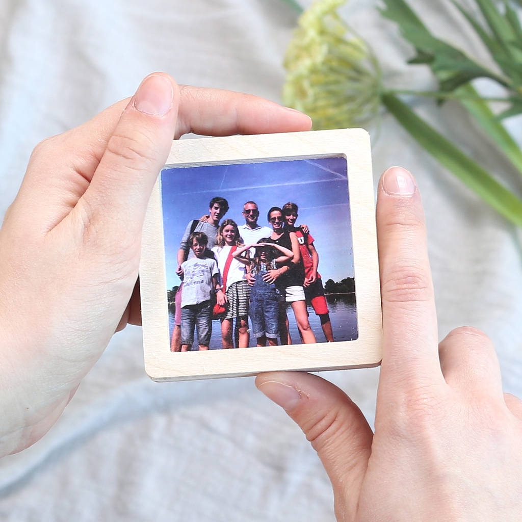 personalised miniature photo frame by bombus