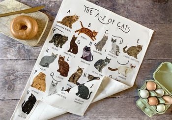 A Z Of Cats Tea Towel, 3 of 5