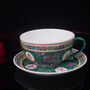 Munshou Handpainted Coffee Cup And Saucer, thumbnail 2 of 5