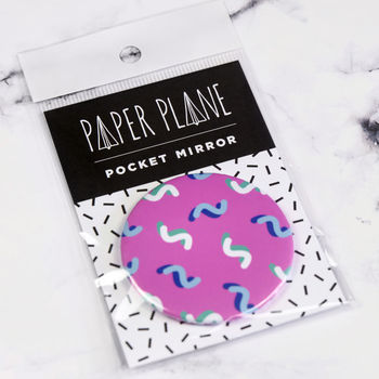 Squiggle Pattern Compact Mirror By Paper Plane | notonthehighstreet.com