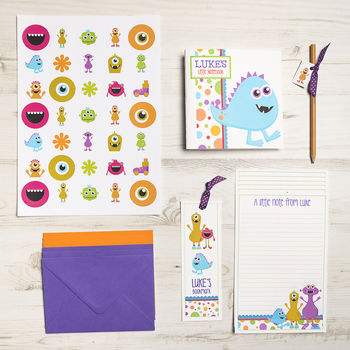 Personalised Monster Stationery Bundle, 2 of 4