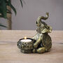 Gold Elephant Candle Tea Light Holder, thumbnail 1 of 3