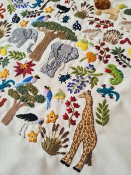 African Savanna Hand Embroidery Pattern Digital Product, 3 of 5