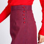 Bloomsbury Pencil Skirt Purple Red, thumbnail 4 of 4
