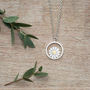 Large Framed Daisy Necklace In Silver And 18ct Gold, thumbnail 2 of 7
