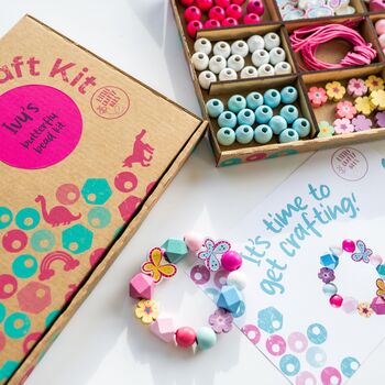 Personalised Butterfly And Flower Wooden Bead Making Kit, 4 of 9