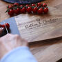 Personalised First Home Wood And Slate Chopping Board, thumbnail 4 of 5