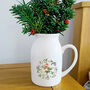 Christmas Hazel Dormouse Flower Jug, thumbnail 4 of 7