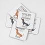 Personalised My Heart Belongs To A Dachshund Coasters, thumbnail 2 of 2