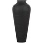 41cm Matt Black Hammered Metal Vase With Lid Home Decor, thumbnail 4 of 5
