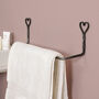 Vintage Hearts Metal Bathroom Wall Towel Rail, thumbnail 1 of 8