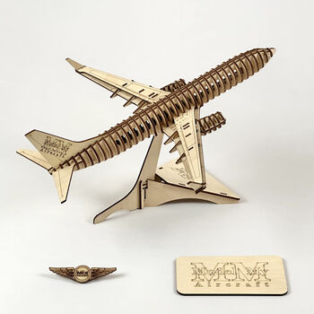 Boeing 737 800 Model Plane Personalised Wooden Kit, 5 of 11