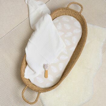 Luxury 100% Organic Baby Blanket Oat Milk, 2 of 7