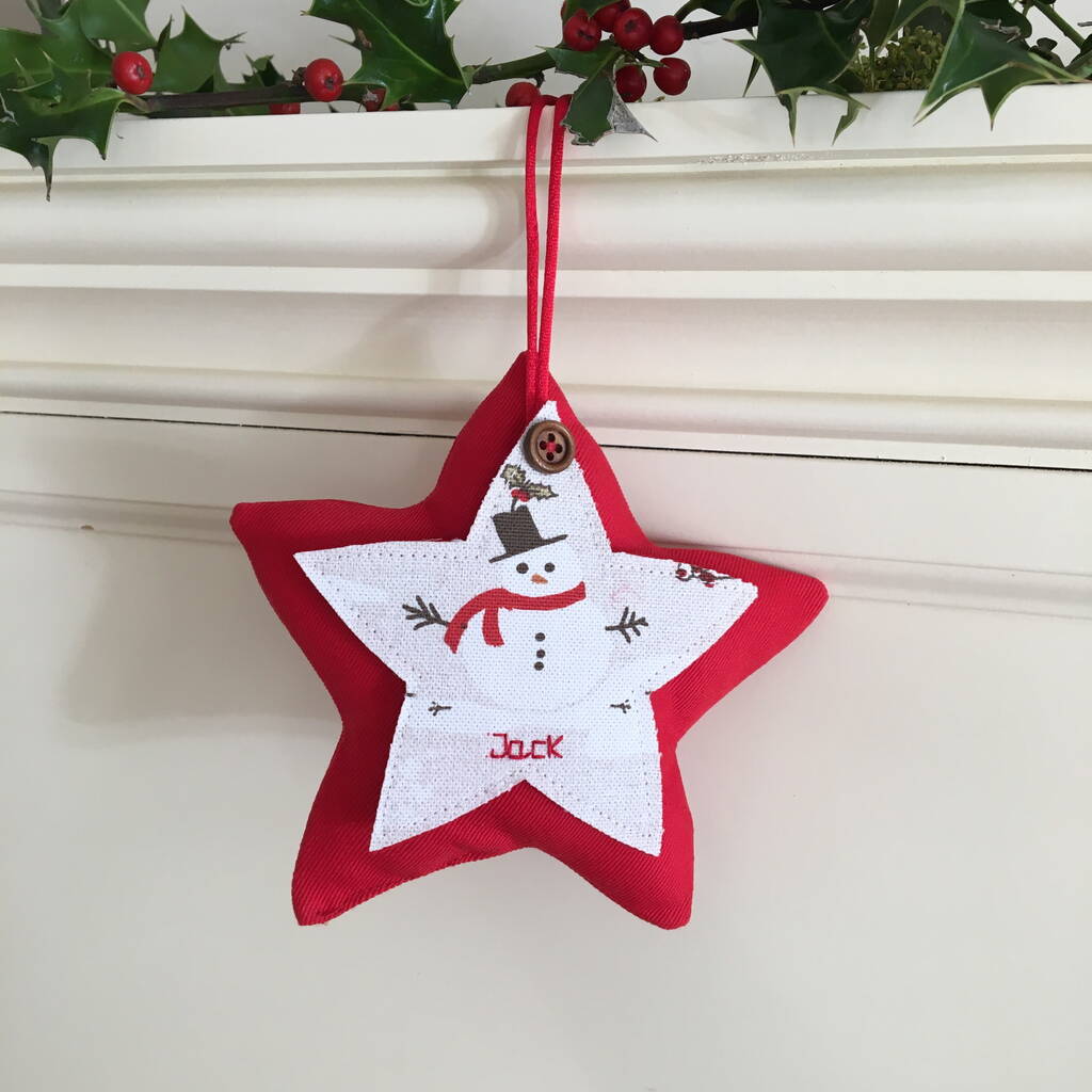 Personalised Star Christmas Decoration By Jackie Martin Designs