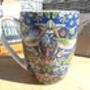 Set Of Six Aspen Mugs In Blue Strawberry Thief Design, thumbnail 12 of 12