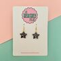 Small Star Glitter Earrings, thumbnail 1 of 2