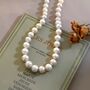 Saville Row Ivory Silver Pearl Jewel Ball Lock Gift Necklace, thumbnail 6 of 6