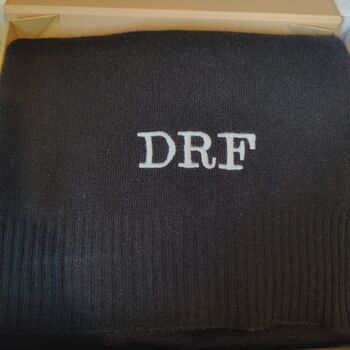 Personalised Black 100% Cashmere Wrap Gift Boxed, 7 of 9