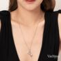 Hourglass Roman Numeral Gold Vermeil, Sterling Silver Necklace, thumbnail 6 of 12