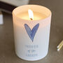 Mother Of The Groom Heart Glass Candle, thumbnail 1 of 2