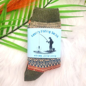 Men Wool Blend Personalised Label Socks,Stocking Filler, 9 of 12