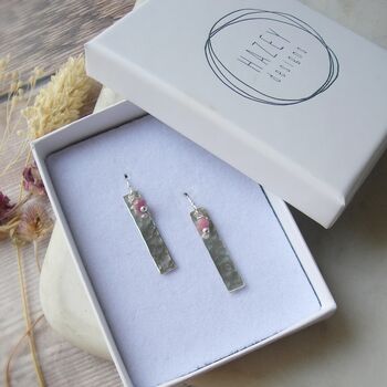 Pink Tourmaline Long Earrings, 3 of 5