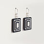Matching Earrings And Necklace Stripey Rectangle Set, thumbnail 6 of 12