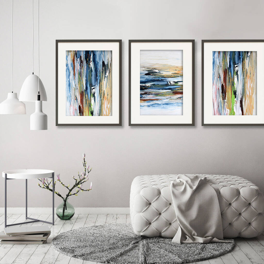 Set Of Three Modern Abstract Art Prints Set Home Decor