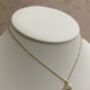 18 K Gold Plated Emerald Gold Clover Charm Necklace, thumbnail 2 of 8